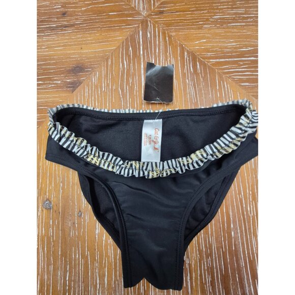 Cat & Jack Other - Cat & Jack Black Bikini Bottom With Ruffle Trim Size S 6/6X